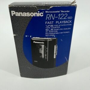 Panasonic Microcassette Recorder Black RN-122 VAS SLE Vintage NIB